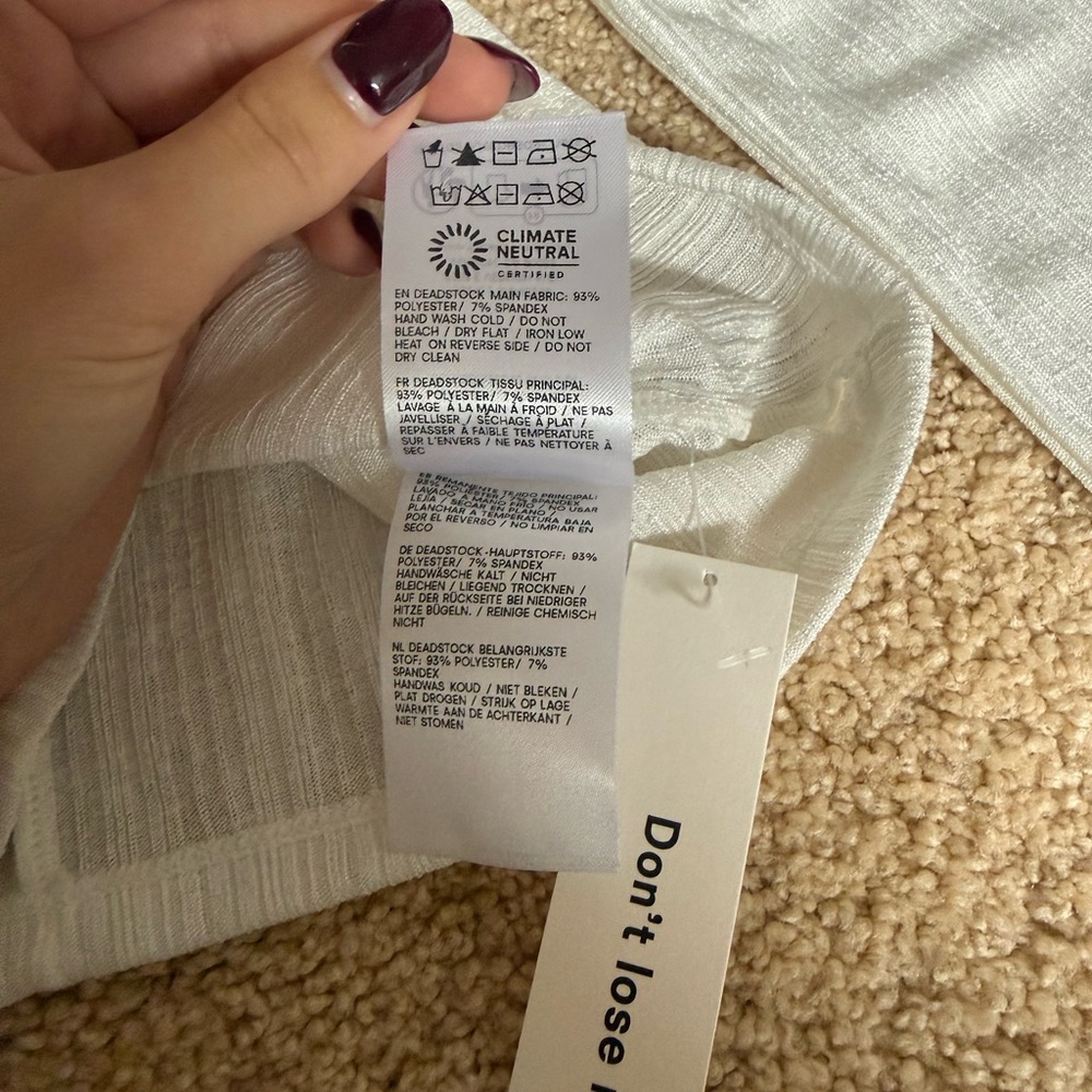 Reformation Amabel Knit Top Ivory - Size XS - Picture 5 of 5